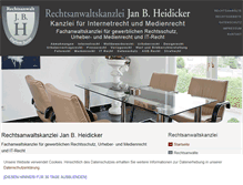 Tablet Screenshot of kanzlei-heidicker.de